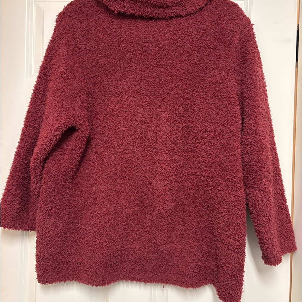 Barefoot Dreams Burgundy Cowl Neck Sweater - Picture 2 of 7